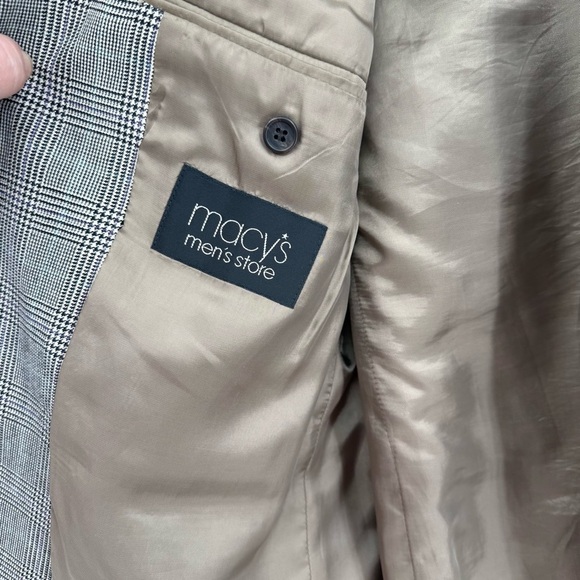 Lauren Ralph Lauren Men's black houndstooth silk Wool Sport Blazer Size 42 R - Picture 8 of 11